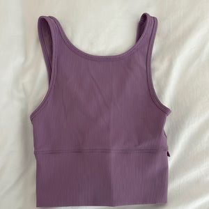 Lululemon Power Pivot Ribbed Tank Size 0 in Purple.